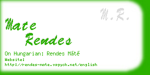 mate rendes business card